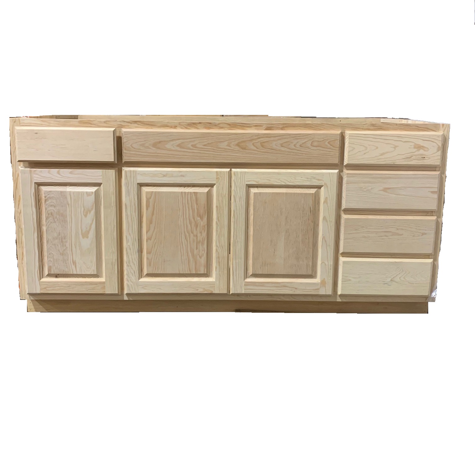SB 72 In. Right Hand Raised Panel Door Sink Base Cabinet